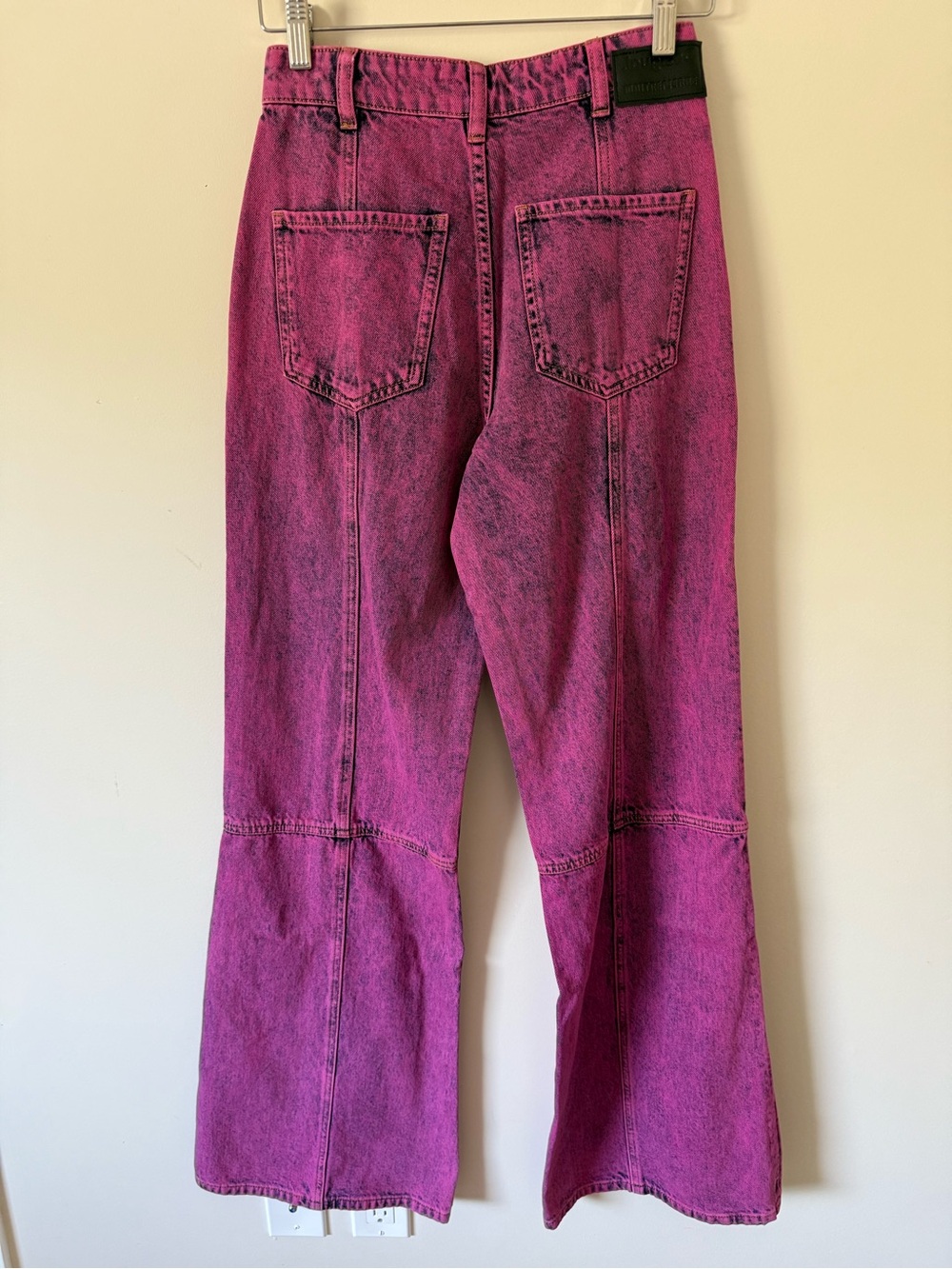 317. NWT DESIGUAL MAITREPIERRE WIDE-LEG ACID WASH JEAN - Picture 3 of 7